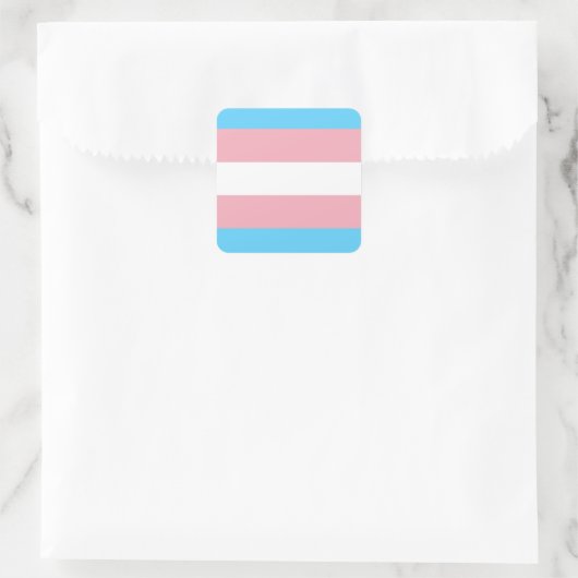 Transgender Flag スクエアシール (バッグ)