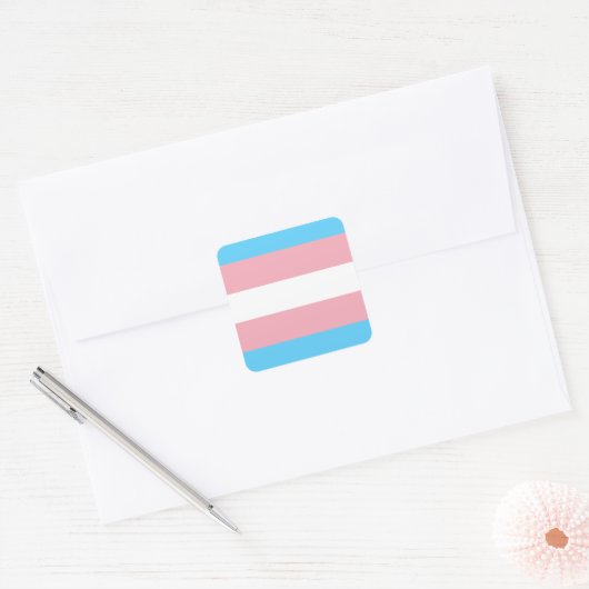Transgender Flag スクエアシール (封筒)