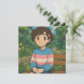 Transgender Flag Anime Person | LGBTQIA+  (スタンド正面)