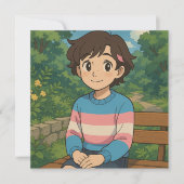 Transgender Flag Anime Person | LGBTQIA+  (正面)