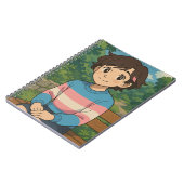 Transgender Flag Anime Person | LGBTQIA+  ノートブック (左側)