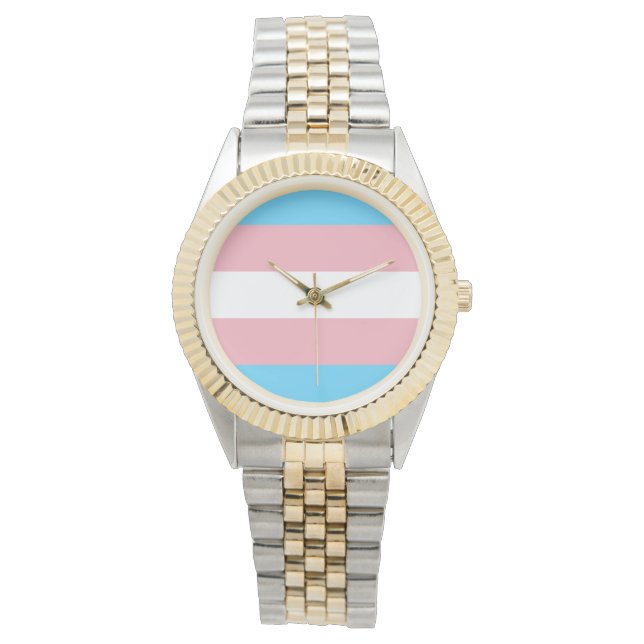 Transgender Flag Armbanduhr 腕時計 (正面)