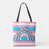 Transgender Flag | LGBTQIA+ Pink, Blue and White トートバッグ (裏面)