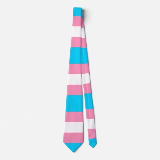  Transgender Flag | LGBTQIA+ Pink, Blue and White ネクタイ (正面)