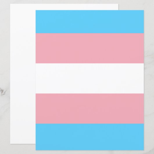 Transgender Flag Papier (正面/裏面)