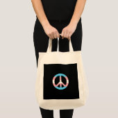 Transgender flag peace sign  トートバッグ (正面(商品))