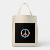 Transgender flag peace sign  トートバッグ (裏面)