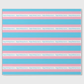 Transgender Flag Personalized Birthday ラッピングペーパー (フラット)