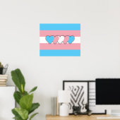 Transgender flag Poster ポスター (ホームオフィス)