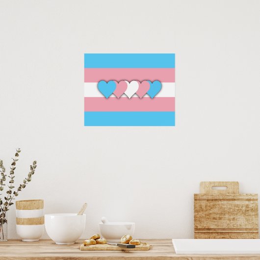 Transgender flag Poster ポスター (キッチン)