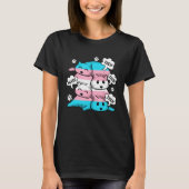 Transgender Flag They Their Them Meow  Cat  LGBT Tシャツ (正面)