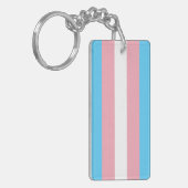 Transgender flag trans pride LGBT symbol gay homos キーホルダー (正面左)