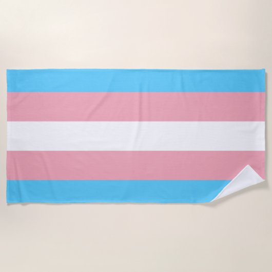 Transgender flag trans pride LGBT symbol gay homos ビーチタオル (正面)