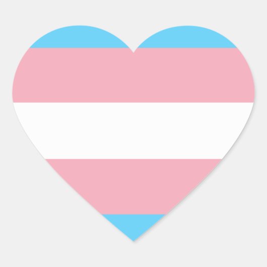 Transgender Flagge ハートシール (正面)