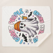 Transgender Funny Halloween – I Ghost People シェルパブランケット (正面(横))