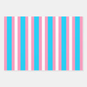  Transgender Hearts, Rainbows and Flag Birthday ラッピングペーパーシート (正面)