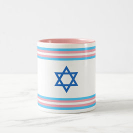 Transgender Israel Pride Flag ツートーンマグカップ