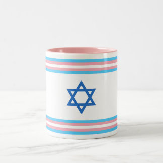 Transgender Israel Pride Flag ツートーンマグカップ