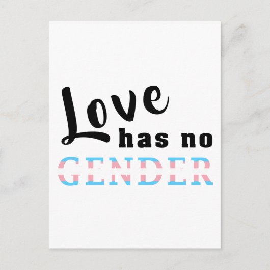 Transgender Love has no gender  ポストカード (正面)