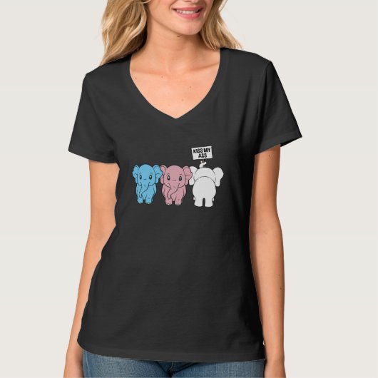 Transgender Nonbinary Elephants Be You Be Proud Tシャツ (正面)