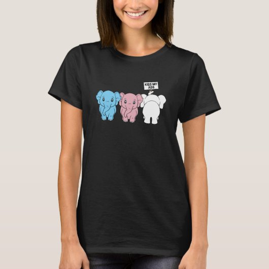 Transgender Nonbinary Elephants  Be You Be Proud Tシャツ (正面)