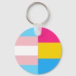 Transgender Pansexual Dual Pride Flag キーホルダー