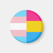 Transgender Pansexual Dual Pride Flag マグネット (正面)