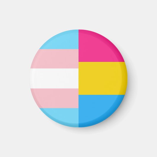 Transgender Pansexual Dual Pride Flag マグネット (正面)