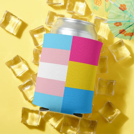 Transgender Pansexual Dual Pride Flag 缶クーラー (インサイチュ 夏)