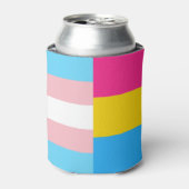 Transgender Pansexual Dual Pride Flag 缶クーラー (缶正面)