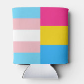 Transgender Pansexual Dual Pride Flag 缶クーラー (裏面)