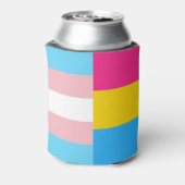 Transgender Pansexual Dual Pride Flag 缶クーラー (缶裏面)