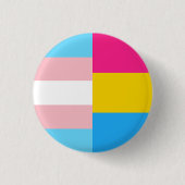 Transgender Pansexual Dual Pride Flag 缶バッジ (正面)