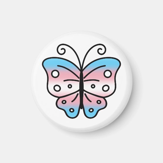 Transgender Pride Butterfly Magnet マグネット (正面)