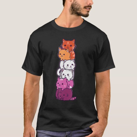 Transgender Pride Cat LGBT Trans Flag Cute Cats Tシャツ (正面)