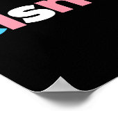 Transgender Pride Cisnt - Lgbtq Trans Flag - Funny ポスター (角)