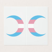 Transgender Pride Crescent Moons Greeting Card 名刺 (外部フラット)