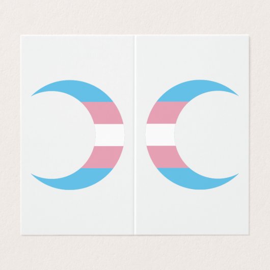 Transgender Pride Crescent Moons Greeting Card 名刺 (外部フラット)