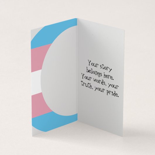 Transgender Pride Crescent Moons Greeting Card 名刺 (内部)