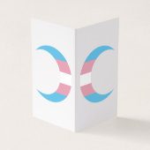 Transgender Pride Crescent Moons Greeting Card 名刺 (外部)