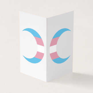 Transgender Pride Crescent Moons Greeting Card 名刺