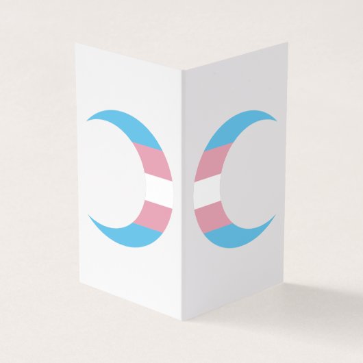Transgender Pride Crescent Moons Greeting Card 名刺 (外部)