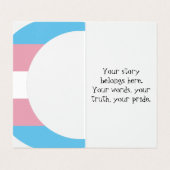 Transgender Pride Crescent Moons Greeting Card 名刺 (内部フラット)