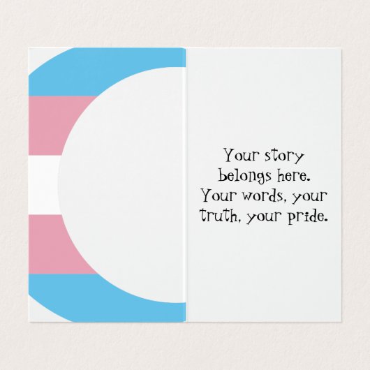 Transgender Pride Crescent Moons Greeting Card 名刺 (内部フラット)