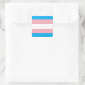 Transgender Pride Flag スクエアシール (バッグ)