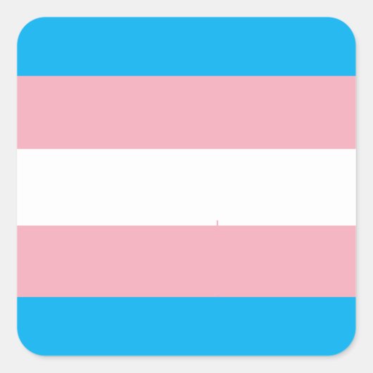 Transgender Pride Flag スクエアシール (正面)