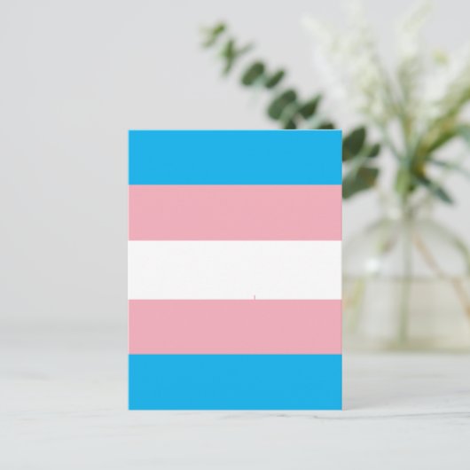 Transgender Pride Flag ポストカード (スタンド正面)