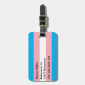 Transgender Pride Flag ラゲッジタグ (正面縦)