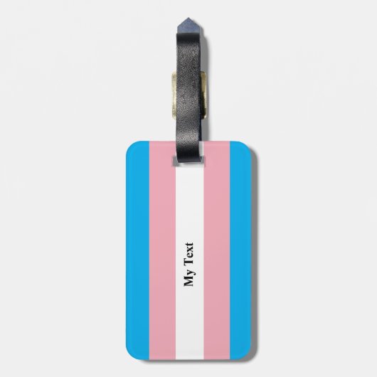 Transgender Pride Flag ラゲッジタグ (裏面縦)
