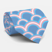 Transgender pride flag / blue rainbow pattern ネクタイ (ロール)